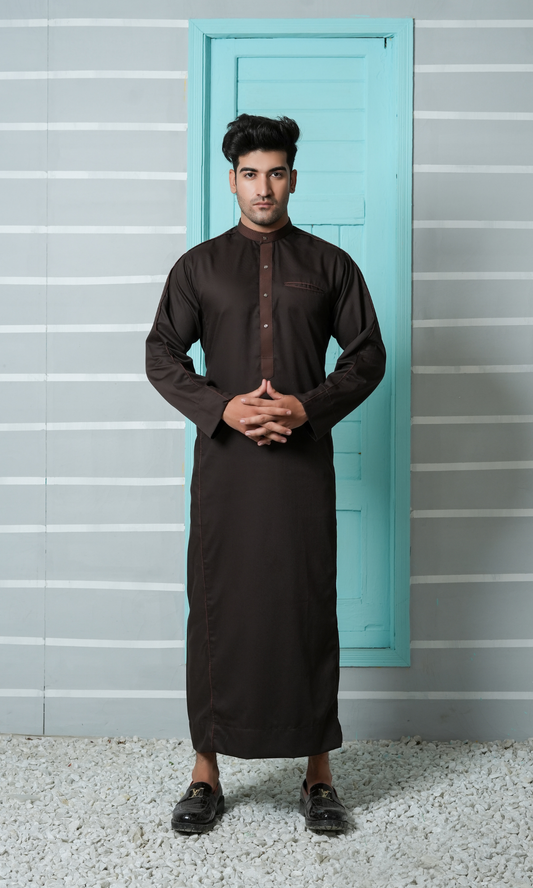 Brown Jubba Dress For Men