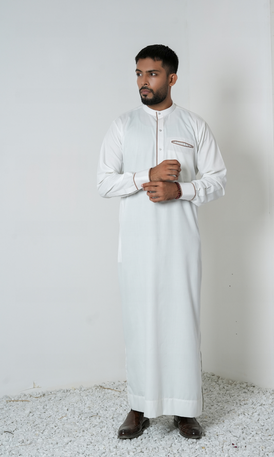 White Stylish Jubba Dress