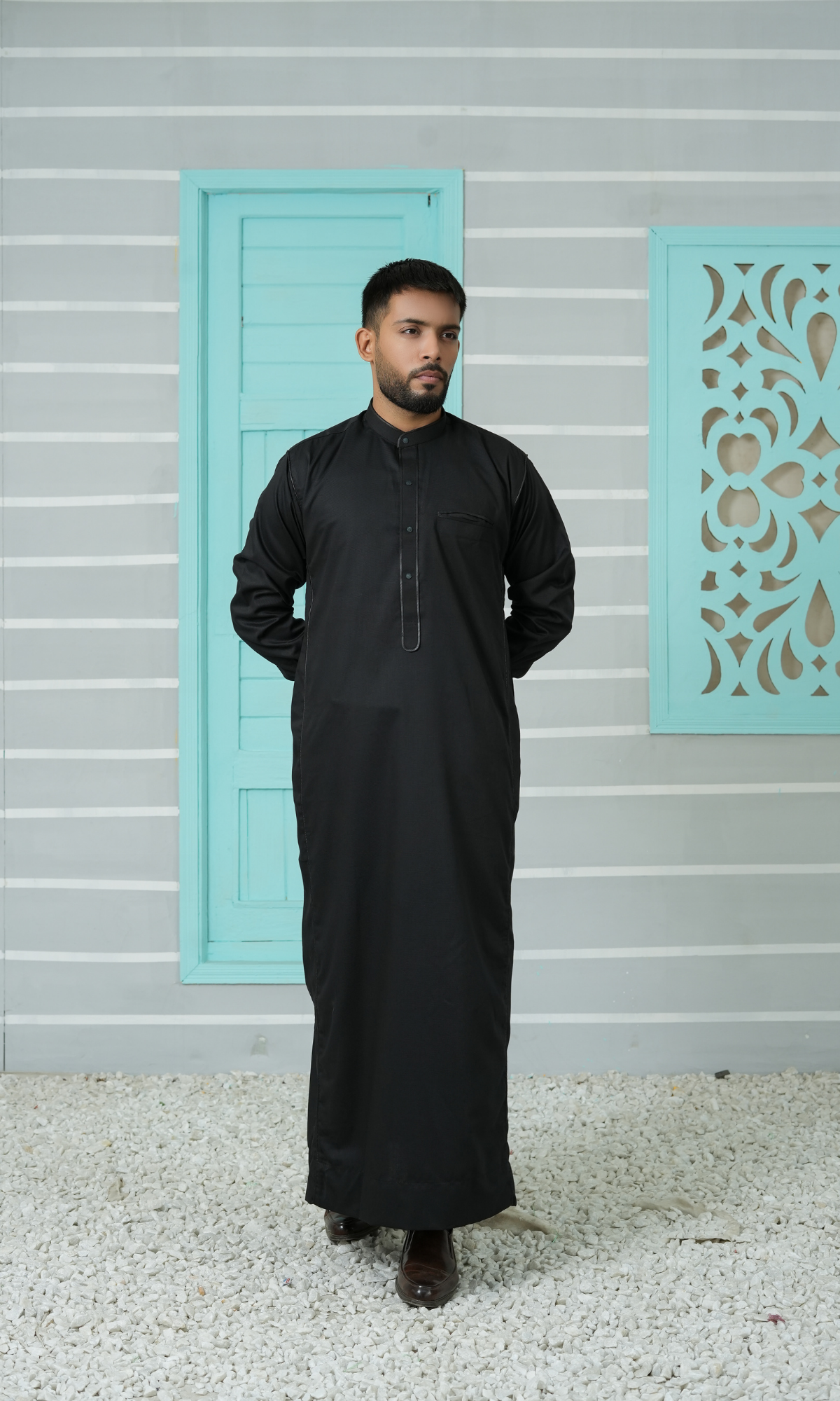 Black Jubba Dress For Man